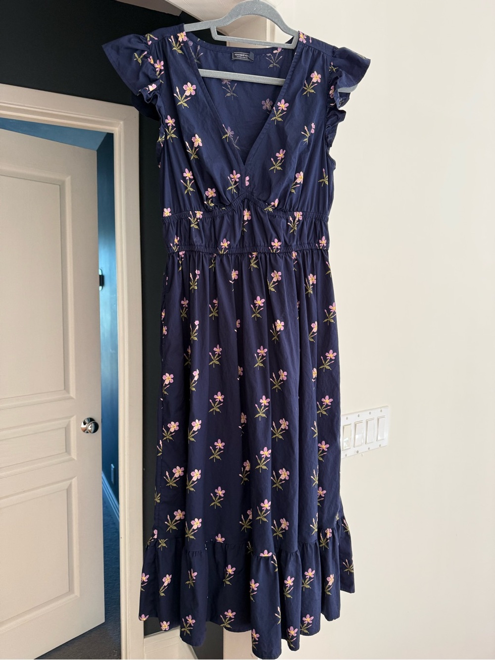 Vineyard Vines Navy Blue Floral Maxi Dress